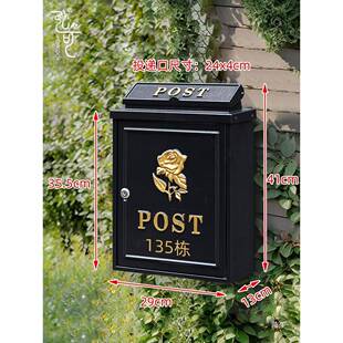 门号英欧别墅信箱HC-6019室外防伦雨邮报田园筒创意民宿复式古收