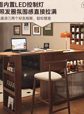 高吧台桌子缩小户型客厅伸移动一功体餐边NUG柜隔端断柜多能边几