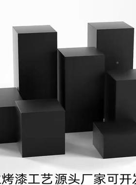 黑色烤道漆台工艺RJS品具美术馆展厅展陈列柜服装店示产品展示展