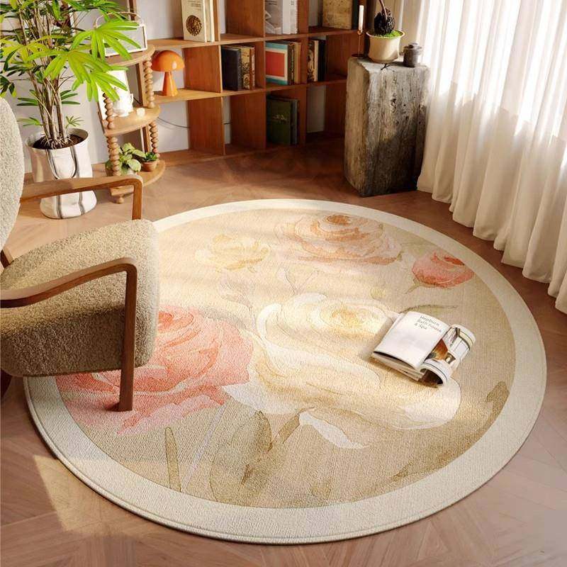 圆形地毯复古高级椅子地垫转椅卧室梳妆台书房沙发圆型摇椅垫子,鲜花速递/花卉仿真/绿植园艺,割草机/草坪机,淘宝优惠券,粉丝福利购,淘宝优惠卷
