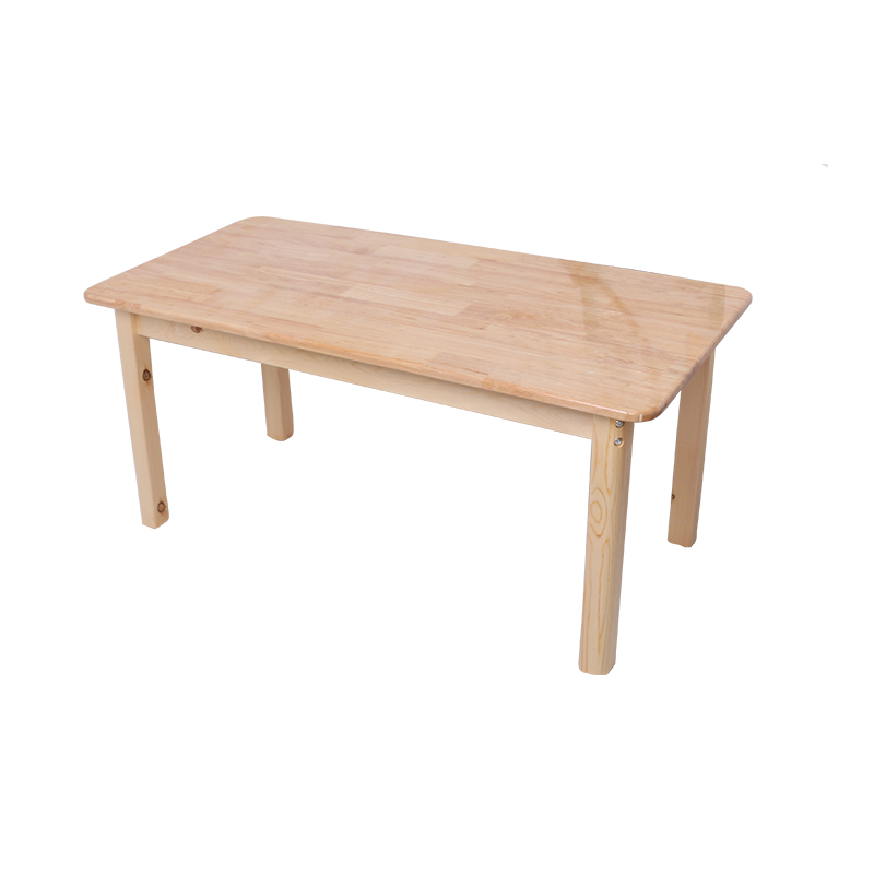 儿童写字桌椅装托管班松橡胶木长方桌子现代幼儿园家用木桌实木