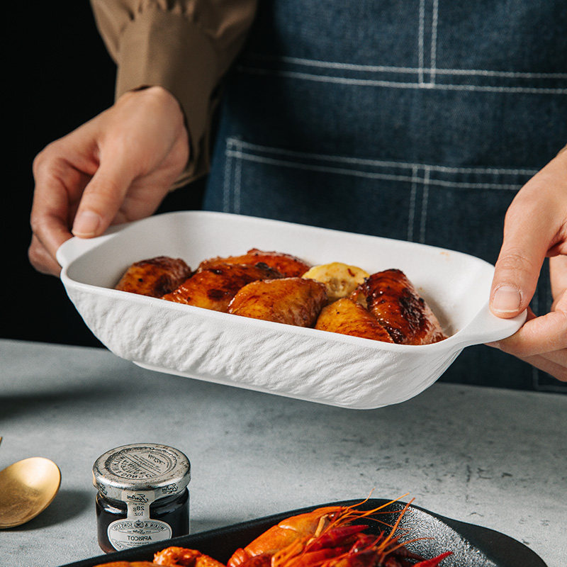 格米厨陶瓷烘焙烤碗家用微波炉盘子高级感烤箱专用器皿双耳烤盘