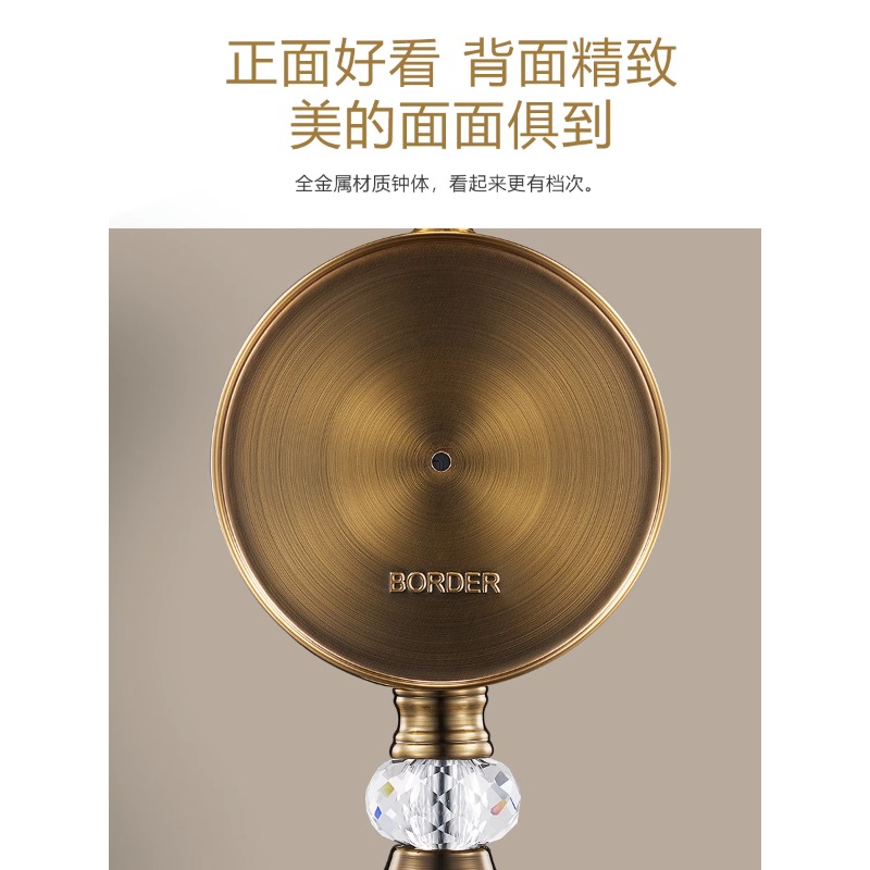 座钟家用客厅桌面摆件装饰钟表时尚复古台式坐钟欧式卧室静音座钟