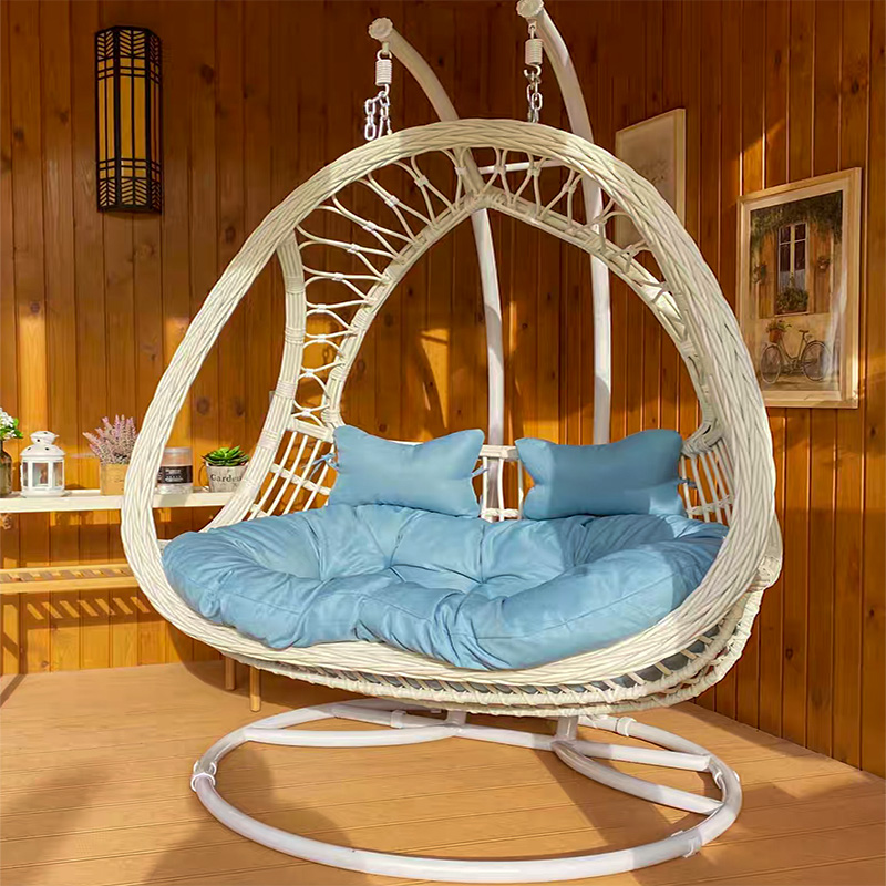 树忆白色人吊篮椅子室内秋千阳台休闲椅子卧室小吊椅摇篮椅