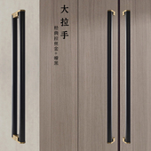 加厚不锈钢玻璃门拉手现代金色拉丝门把手铝合金门大拉手黑色把手