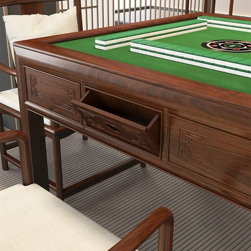 餐桌麻将桌一体家用全自动棋牌打牌桌子四方麻雀枱手动红木台电动