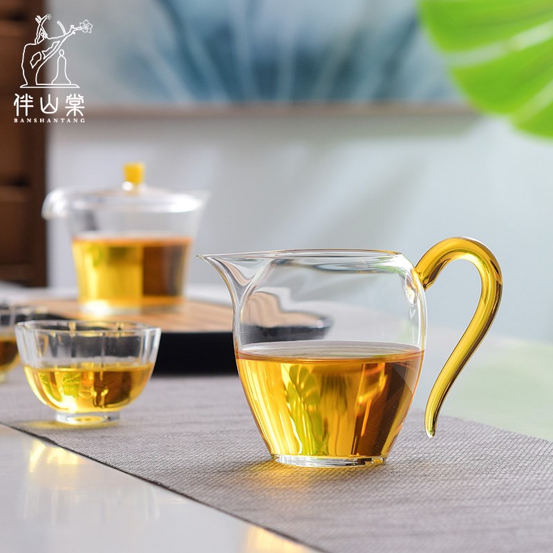 伴山棠玻璃公道杯高档茶杯加厚耐热分茶器公杯电陶炉可用茶海茶具