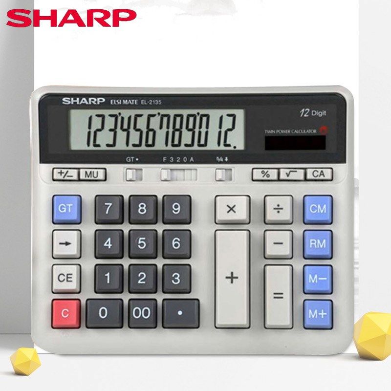夏普原装EL-2135计算器电脑按键大号银行财务会计办公商务计算机