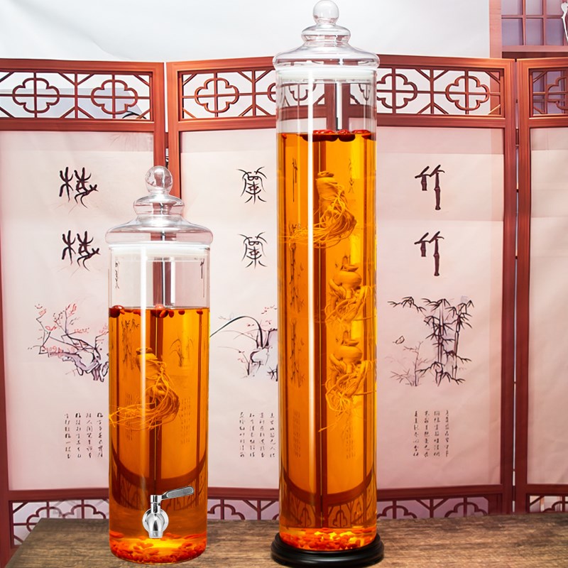 泡酒酒瓶玻璃容器密封人参展示酒坛酒罐加厚高硼硅泡酒瓶