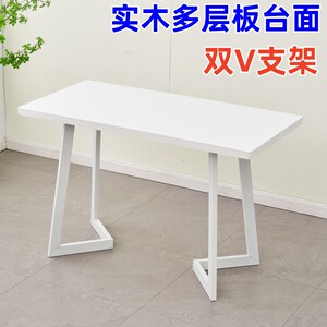 奶茶小吃店实木多层板快餐桌椅组合饭桌餐桌椅甜品店咖啡厅西餐厅