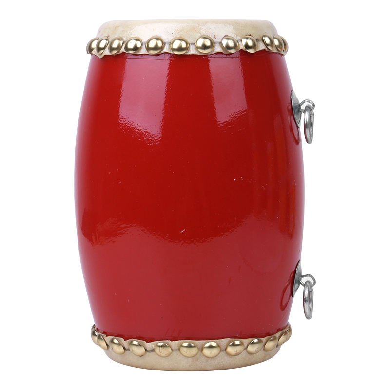 牛皮腰鼓9//1/15cm儿童大人送腰鼓鼓棒红绸带全广场舞幼儿园