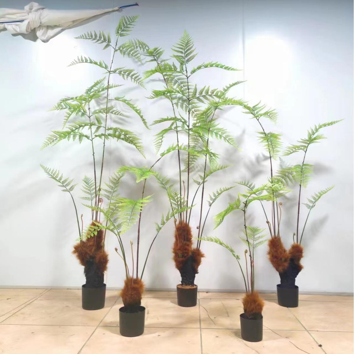 仿真蕨草树盆栽自然系金丝猴禅意猴头蕨绿植物装饰庭院景观摆