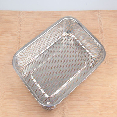 不锈钢漏盆沥水盆长方形过滤网网篮沥水筛水果蓝洗菜淘米盆