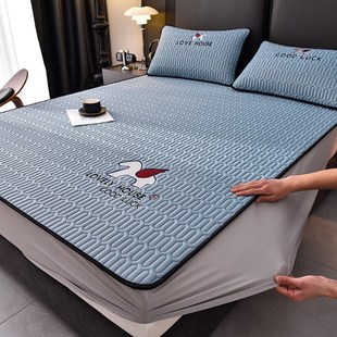 儿童卡通乳胶凉席床笠款三件套冰丝席可水洗单人男孩小飞马夏季