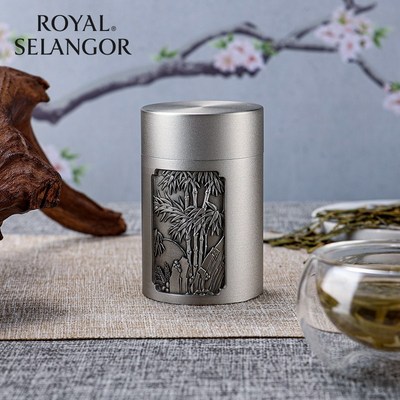 皇家雪兰莪手工锡器家用茶罐便携式密封旅行防潮小茶叶罐高级感