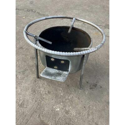 三角架柴火炉烧烤炉旧煤气罐烧水烧菜新款钢碳炉灶炉户外露营小改