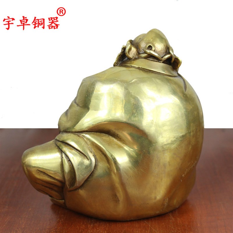 宇卓铜器 纯铜钟馗黄铜钟馗钟馗醉酒家居装饰工艺品摆件