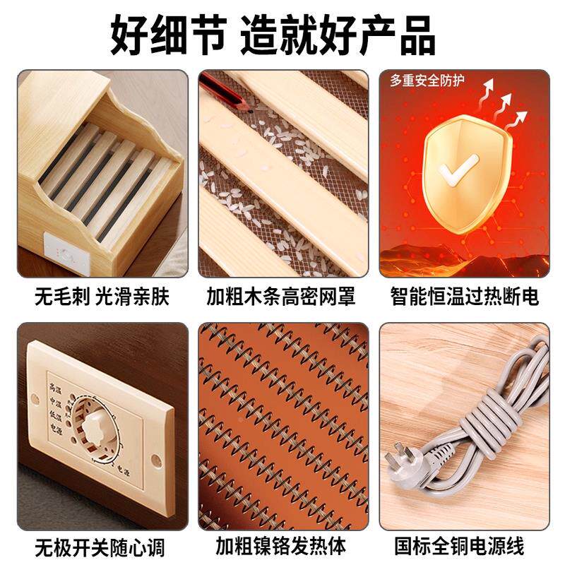 湘威实木取暖器火炉火箱家用电火火箱桶暖脚神器烤箱烤火烘桶烤脚