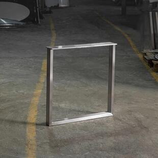 拉丝340不锈钢桌腿架餐支桌台桌脚包豪斯会议大板桌KH-888台脚办