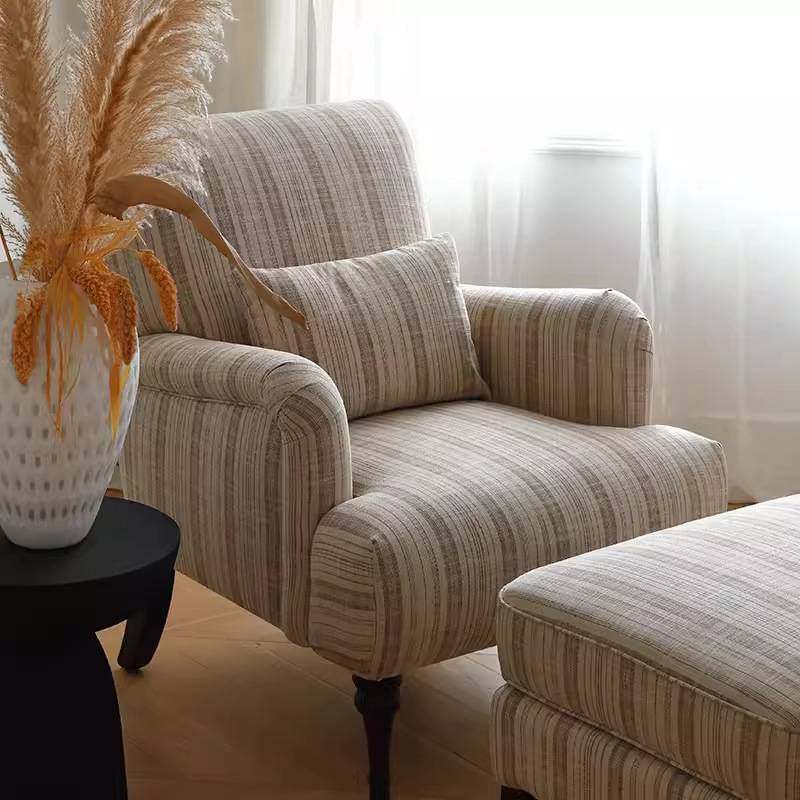 美式复古老虎椅法式简约条纹高靠背棉麻布艺单人沙发椅懒人沙发J&,玩具/童车/益智/积木/模型,垂直悬浮玩具,淘宝优惠券,粉丝福利购,淘宝优惠卷