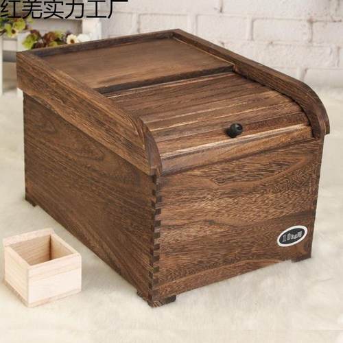 实木储米箱防虫防潮装米盒桶子箱米缸面家用小号中国无WAC日式