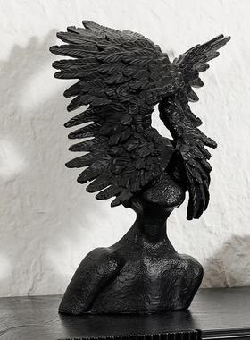 GD-A577现艺代创意术翅膀人像雕塑树脂摆件厅家居装饰品样板房客