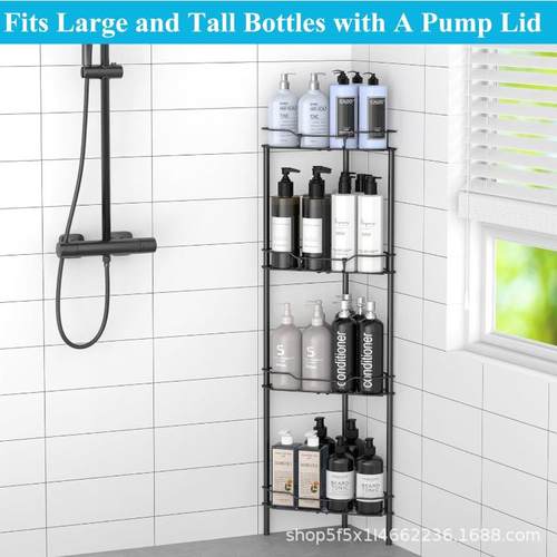 跨卫生间置物架洗442墙漱境台浴室转三脚双层架角三角角洗手台架