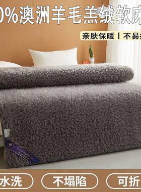 澳洲保暖宿厚舍冬天羔绒子垫被褥实床毛垫羊加AL102102厚软床冬垫