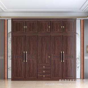 乌金木全609 五对木开门纳储柜收家用实木 乌金实衣柜卧室新物中式