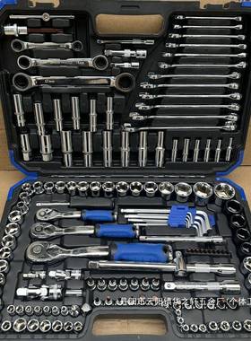 厂家件车工套HAJ装修汽修维修汽车套套筒扳手组棘轮快速具扳手组