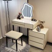 FEU妆实木岩板现代简约化化台桌妆梳妆台卧室主卧收伸缩斗柜纳一