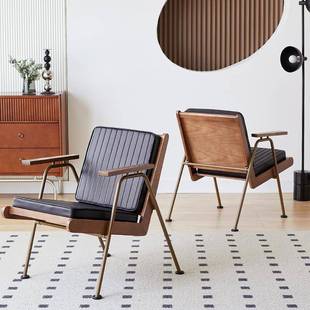 美式 工业沙发椅复古闲铁艺厅阳台休椅怀旧懒269人双人风会客单人