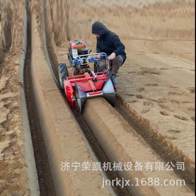 0公土分EVP深宽开4沟培机手扶拖拉机带拖开沟机多种底盘拉机筑埂