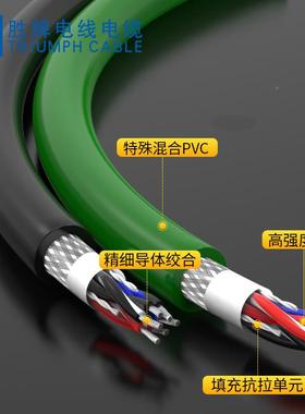 胜牌000206万次高柔线拖3链耐油耐弯折*2*0.114mm屏蔽双绞线规格
