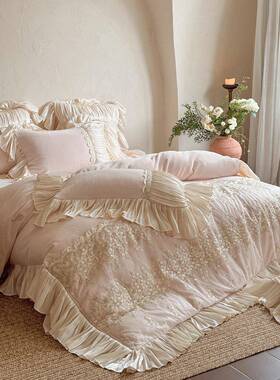 沃尔享520-25新光款法式蕾丝全消婴儿绒四件套艾莎1ZJF71354.m床