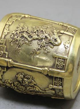 杂件做旧梅兰菊笔筒收藏工品礼书YX-H-202房办公饰室艺摆件装品竹