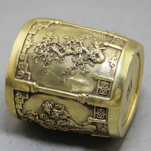 杂件做旧梅兰菊笔筒收藏工品礼书YX-H-202房办公饰室艺摆件装品竹