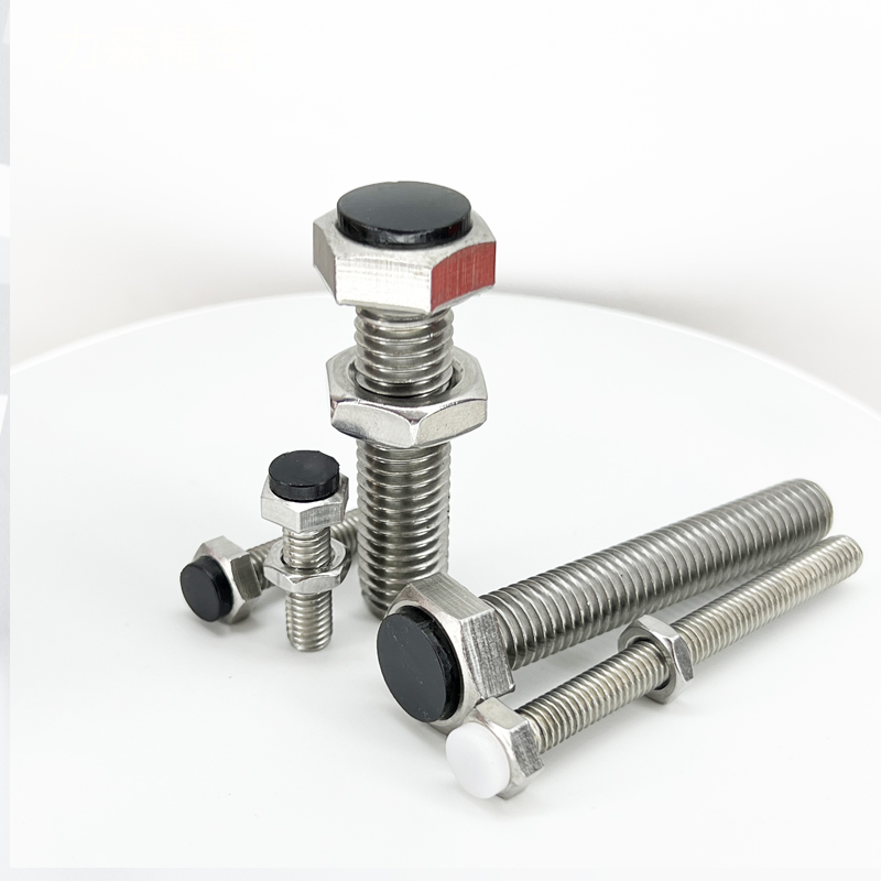 TDB51镀锌聚氨酯止动螺栓肩型挡块防撞缓冲螺栓UST3 4 5 6 8 10