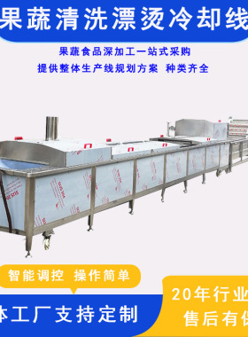 上海青漂烫冷却线 油麦菜水浴式清洗设备 酸豆角去杂清洗机