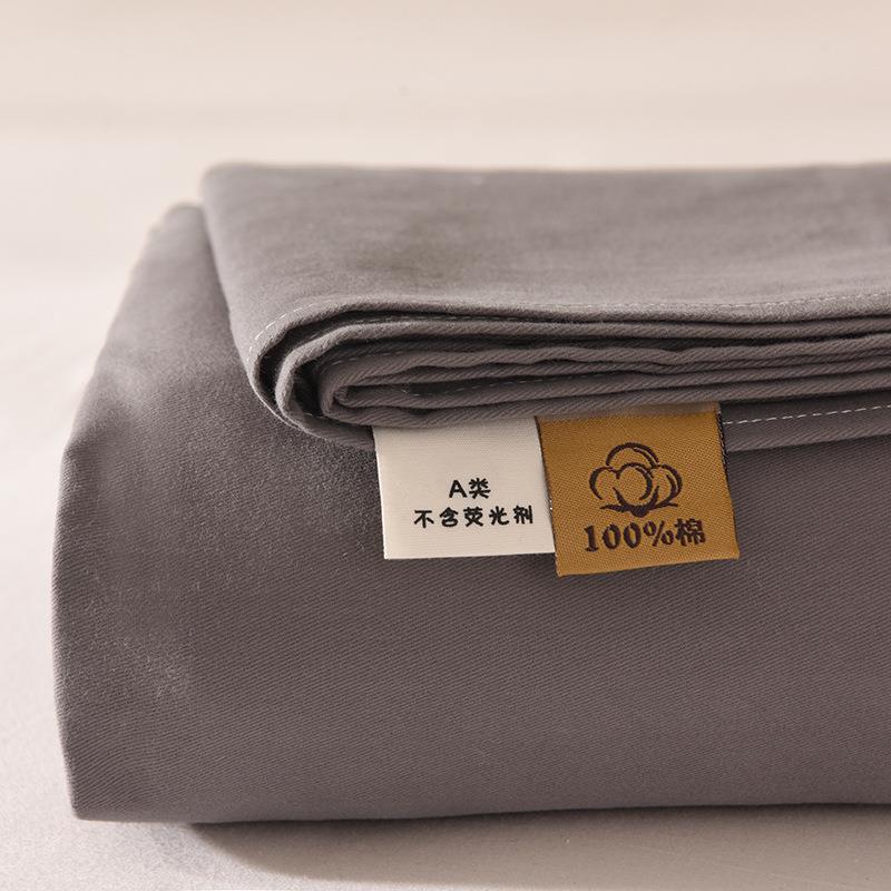全棉加厚磨毛纯棉床单单件100宿舍单人被单床笠纯色枕套2三件套