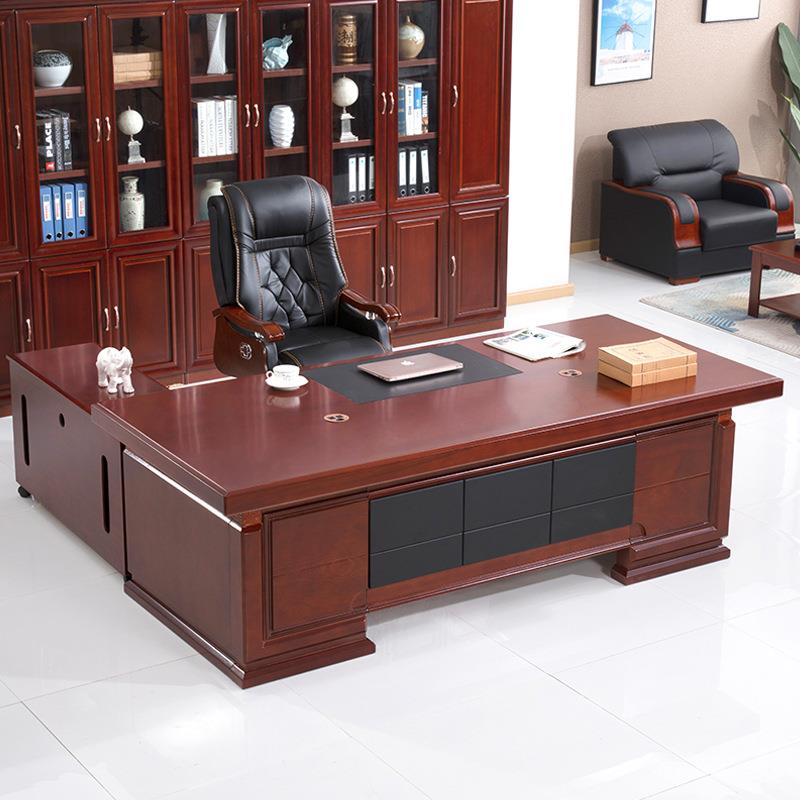 老板桌单人总裁桌经理桌大气老总大班台办公室老板办公桌简约现代