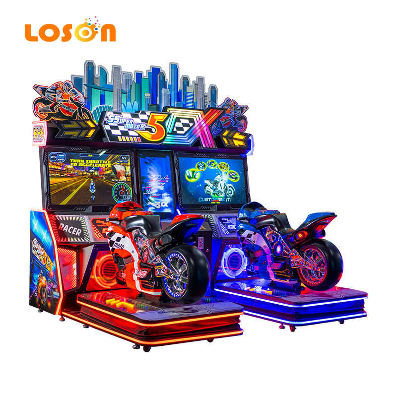 投币摩托车赛车游戏机商用模拟闯关全民5跨境3d大型电玩城游戏机