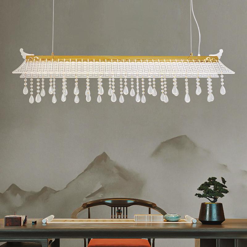 新中式茶室吊灯个性创意客厅书房民宿中国风茶桌餐厅吧台LED灯具
