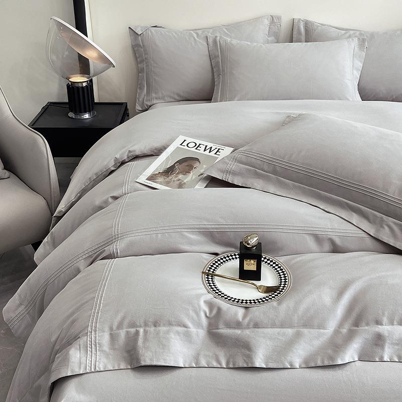 床上用品南通四件套a类母婴级长绒棉纯棉全棉磨毛床单被套四件套