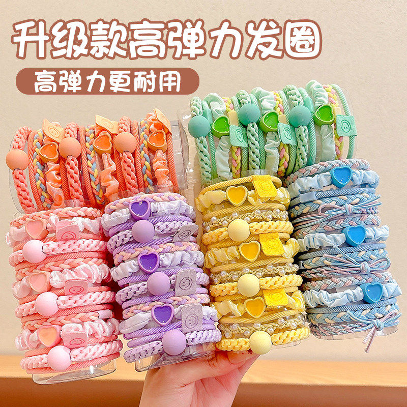 儿童彩色发绳女童可爱高弹力扎头发饰