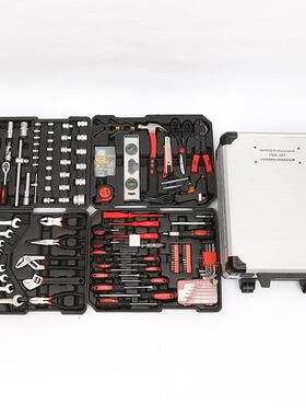 84618套汽修工具7家用铝箱组合五金工汽修棘轮扳具手件套装