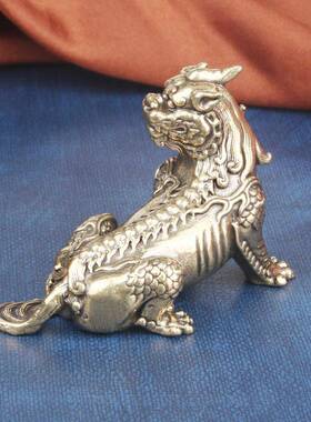 铜谛听神桌兽面摆地藏王件坐骑瑞兽铜雕摆饰文玩黄SS637茶宠老铜