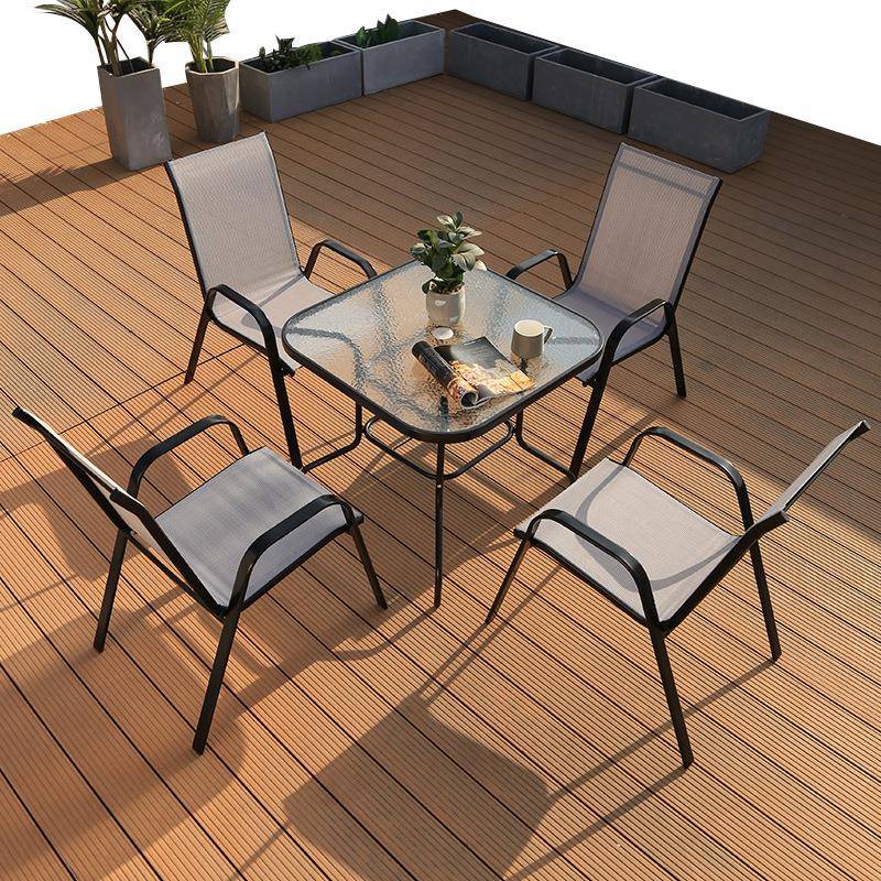 野人谷户外桌椅铁艺休闲桌椅组合室外阳台桌椅花园庭院桌椅伞套装