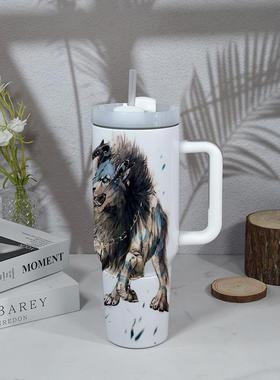 40oz双层不锈钢分离式分体杯二合一保温冰霸杯304不锈钢保温杯