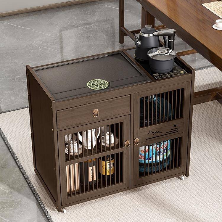 移动茶台小茶桌家用茶水柜阳台茶车茶几具茶盘烧水壶一体组合边柜